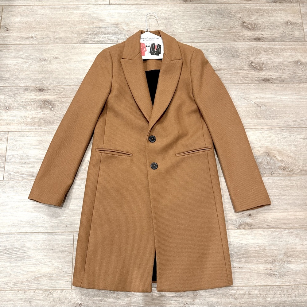 Zara Wool Coat - Camel / Tan